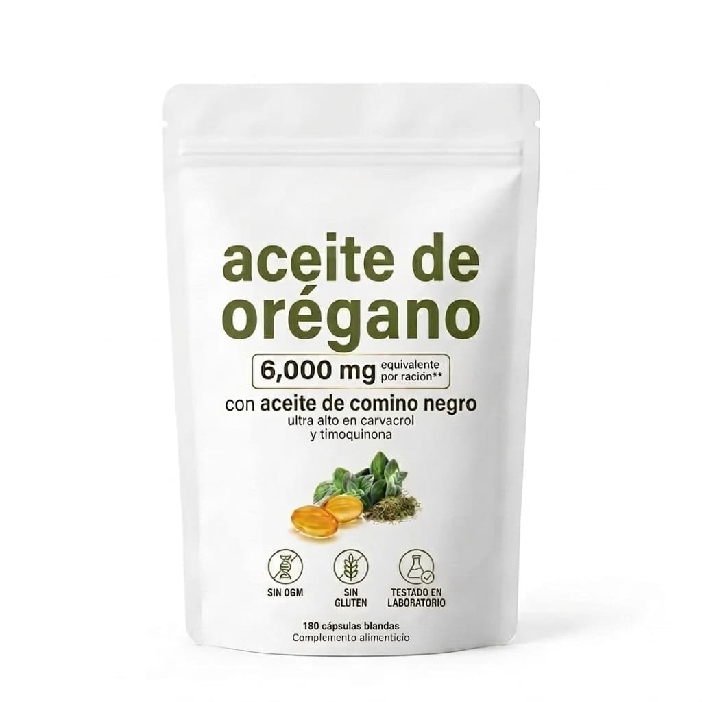 Aceite de Orégano + Comino Negro, bolsa de 180 perlas
