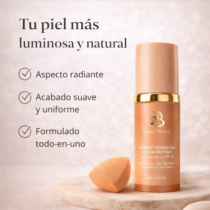 Base de Maquillaje Antiedad 4 en 1 Adaptada a tu Tono de Piel.